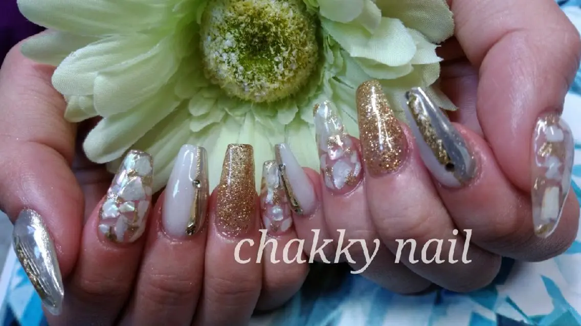 ネイル ミラーネイル スカルプネイル chakky nailsのネイルデザイン