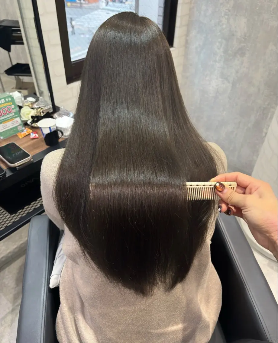ロング カラー ヘアアレンジ カット ヘアカラー トリートメント kei🤎ベージュ /透明感カラー/博多のヘアスタイル