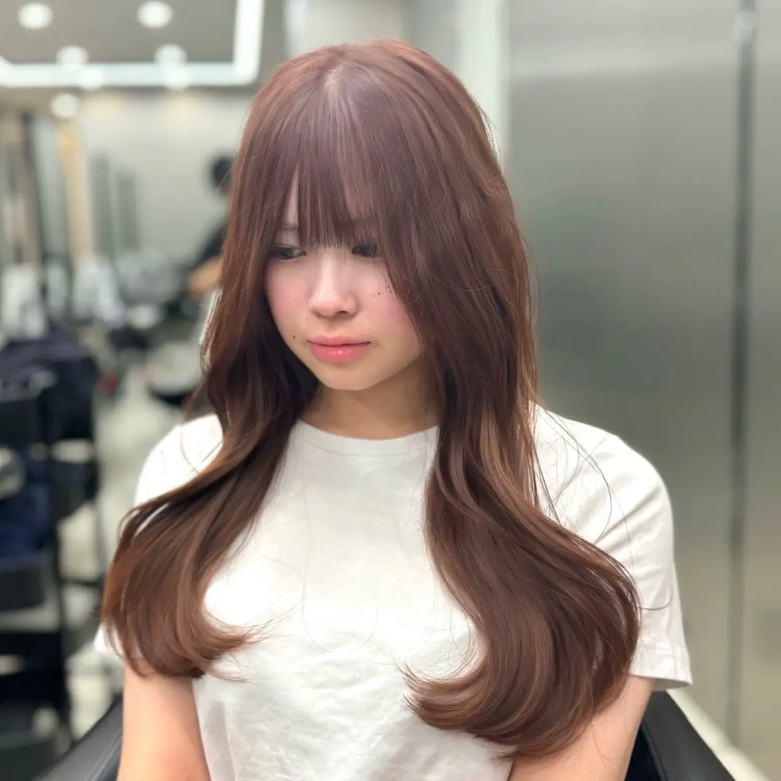 ロング カラー ヘアカラー トリートメント 新宿/顔周りカット/ レイヤー/がっきーのヘアスタイル