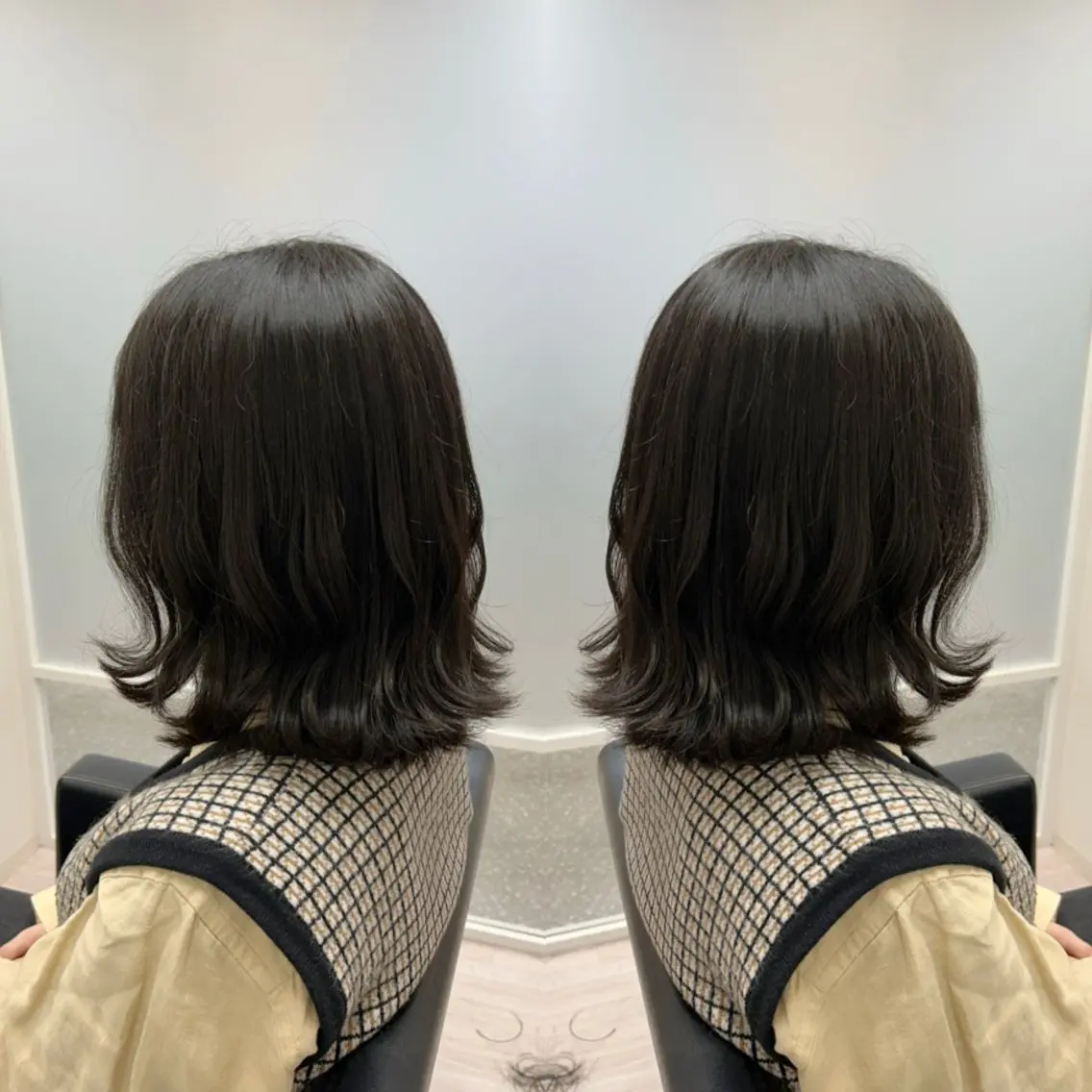 ミディアム くびれヘア 韓国🇰🇷 ✂︎hair 内田愛のヘアスタイル