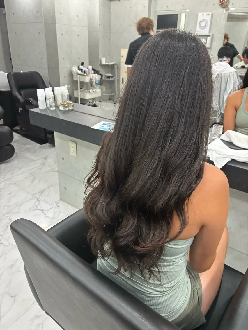 ロング カラー パーマ カット ヘアカラー Endearing 🌟銀座のヘアスタイル
