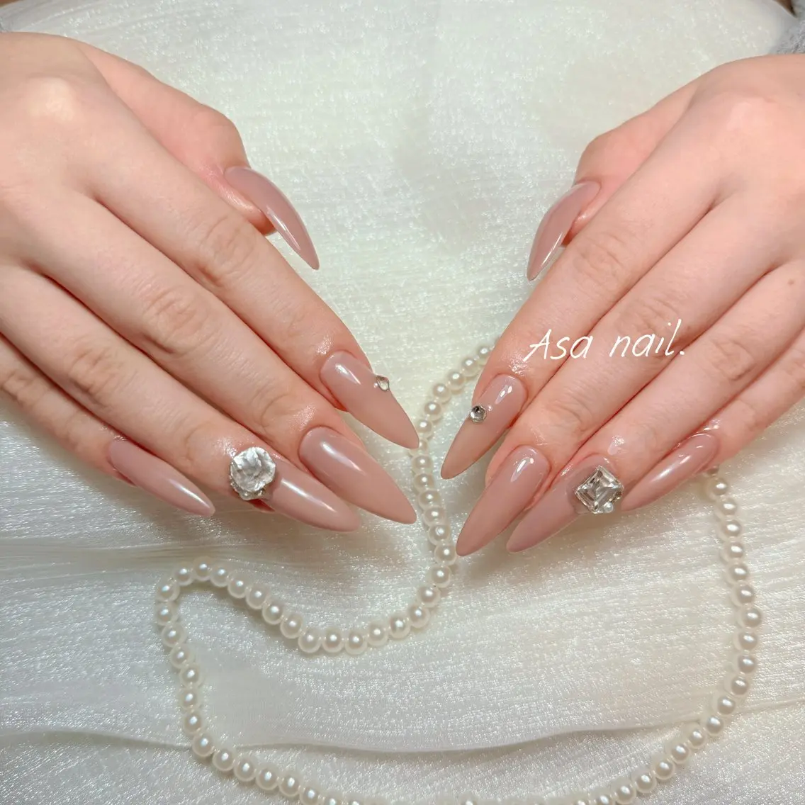 (オフ込み)チップ長さだし💅ワンカラージェルネイルの写真