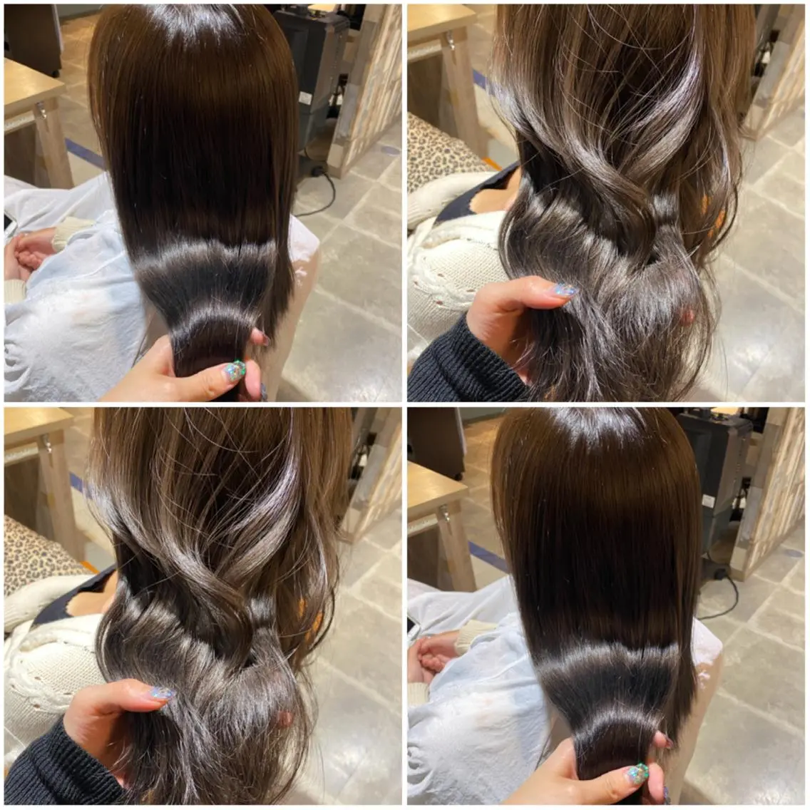 カラー ダークグレー ダークグレージュ グレージュ 🩵盛れる顔周りヘア EMI🩵のヘアスタイル