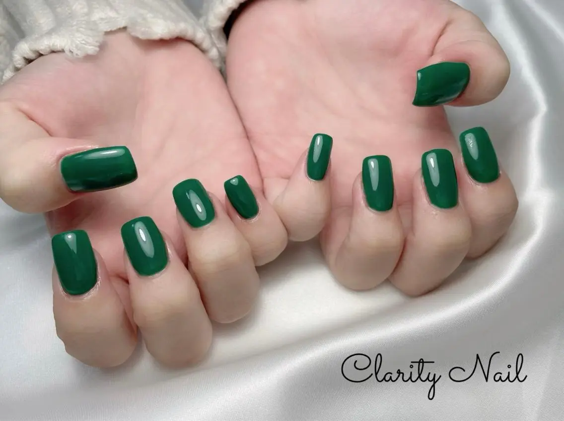 ネイル 長さ出し ワンカラーネイル ハンドネイル Clarity Nailのネイルデザイン