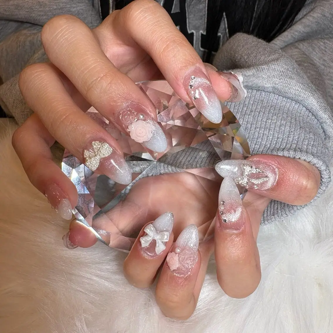 ネイル 長さ出し 持ち込み ハンドネイル Rise nailのネイルデザイン