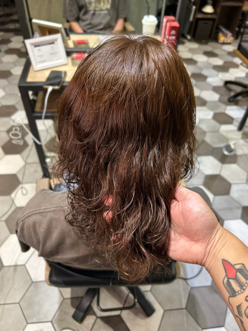 カラー メンズ メンズブリーチ ブリーチ ブラウンカラー ブリーチなしカラー ヘアカラー 梅田ハイトーンカラー /ブリーチ/堀江輝起のヘアスタイル