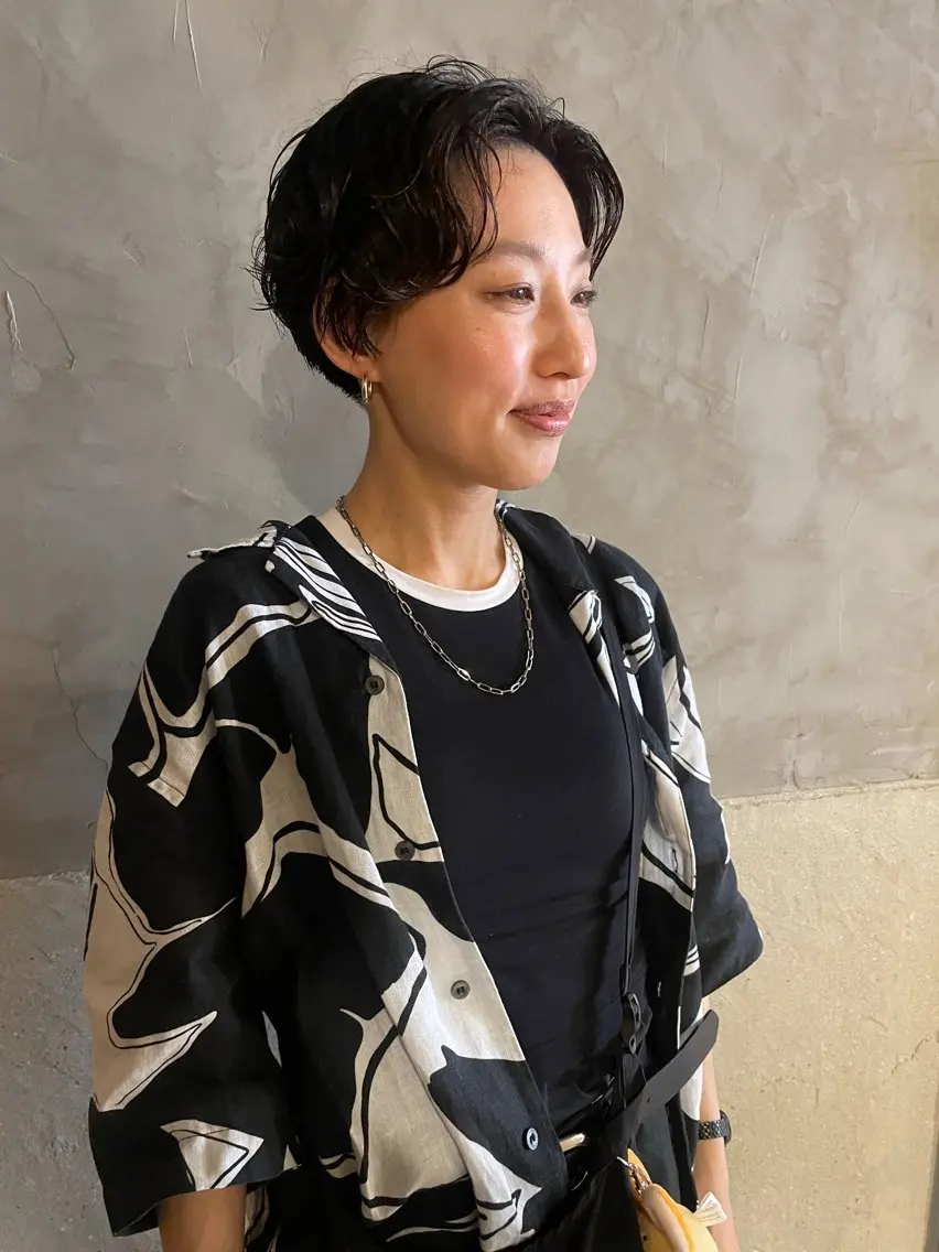 ショート パーマ ショートヘア カット パーマ トリートメント ayane⭐️ボブ・ ショート・パーマのヘアスタイル