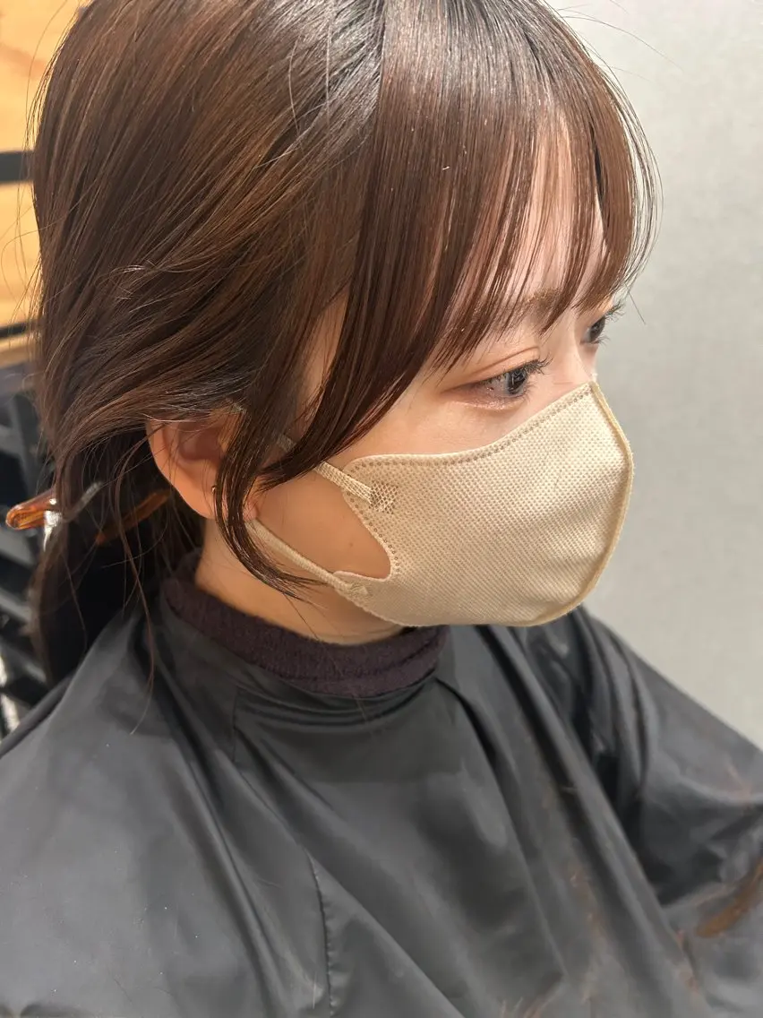 セミロング カラー 久木原 ゆりのヘアスタイル