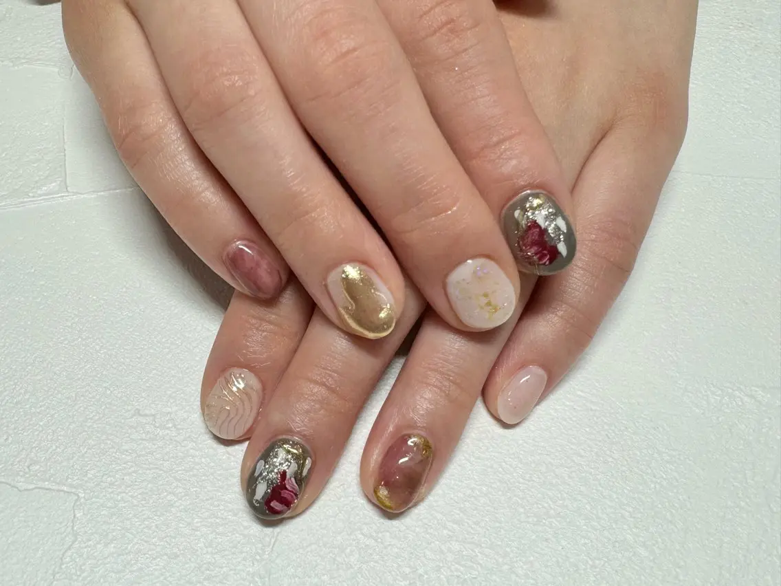 ネイル アートネイル ニュアンスネイル sudo ⭐︎のネイルデザイン