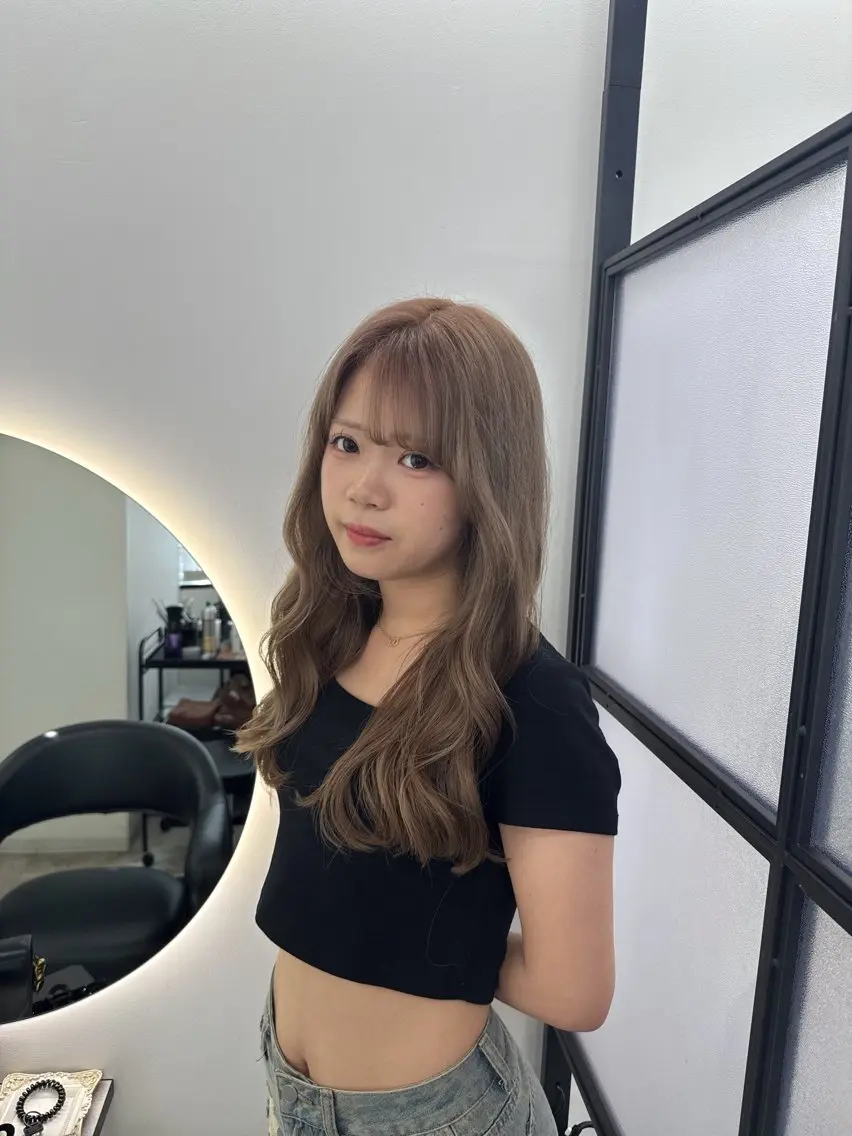 ロング カット ヘアカラー トリートメント ✨Noto ミルクティー特化✨のヘアスタイル