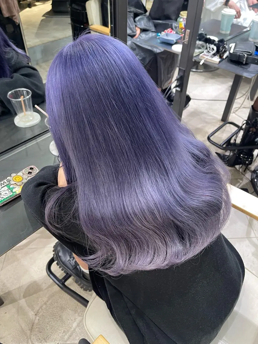 セミロング カット ヘアカラー トリートメント ブリーチ🔥ベージュ /グレー/daikiのヘアスタイル