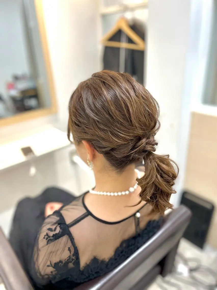 ヘアアレンジ ポニーテール 似合わせヘアメイク 💐オダギリチアキのヘアスタイル