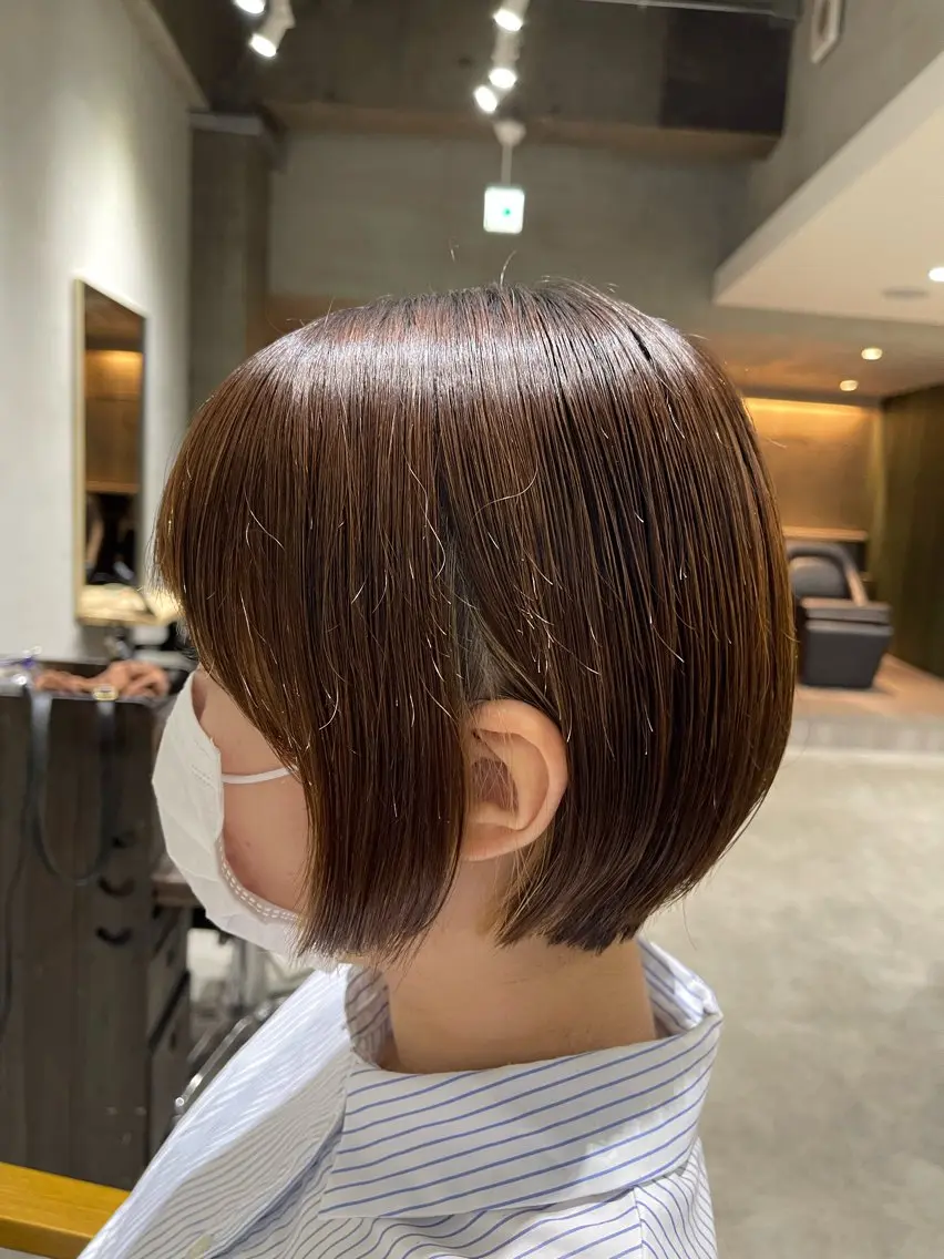 ショート ショートボブ 丸みショート ボブ ショートヘア lena🎀 透明感カラー/韓国風のヘアスタイル