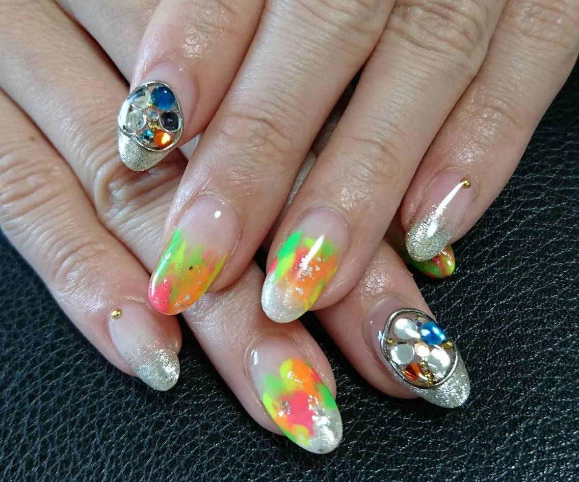 ネイル 大理石ネイル(マーブル) ストーンネイル Lilith Nailのネイルデザイン