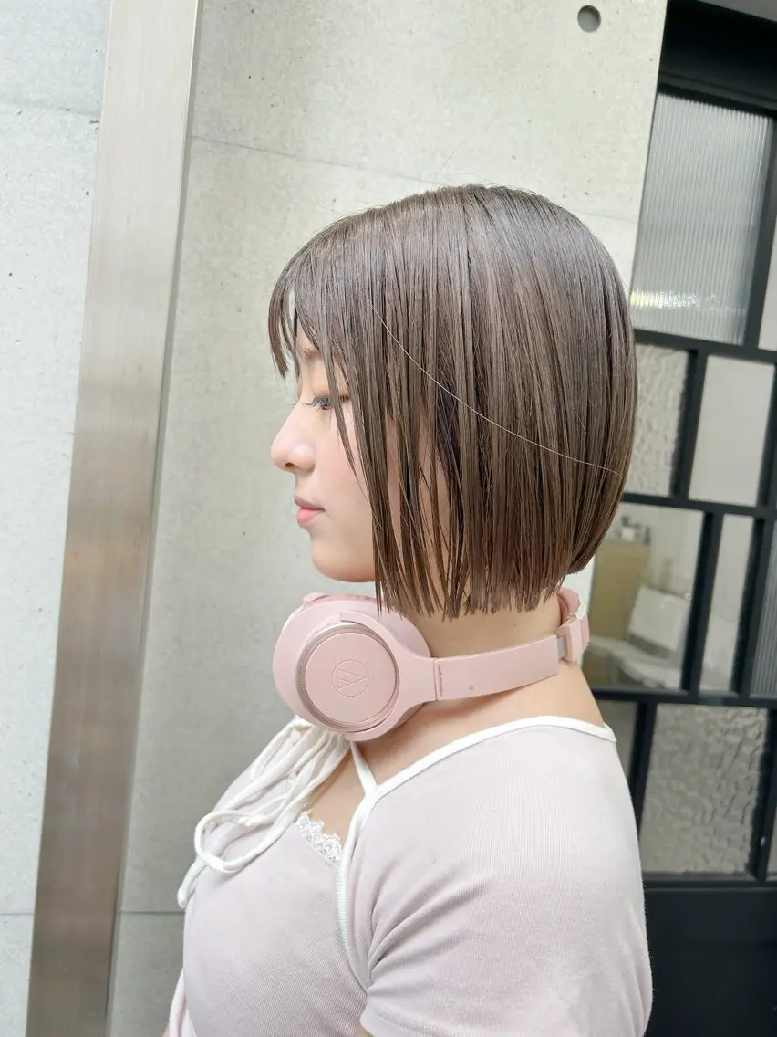 ショート カット ヘアカラー トリートメント 髪質改善/艶カラー /レイヤーカット💛のヘアスタイル