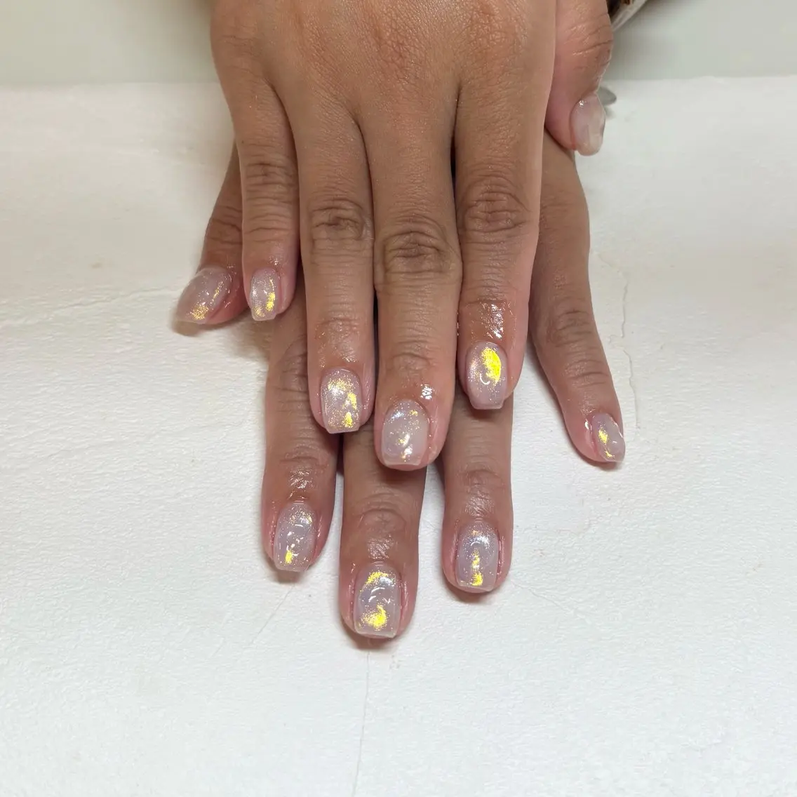ネイル ミラーネイル ぷっくりネイル 💫 さりのネイルデザイン