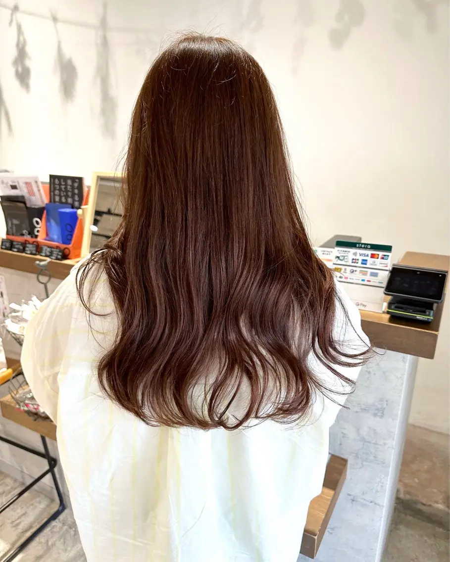 ロング カラー ヘアアレンジ オレンジ 落合　眺 (オチアイ　ノゾミ)のヘアスタイル