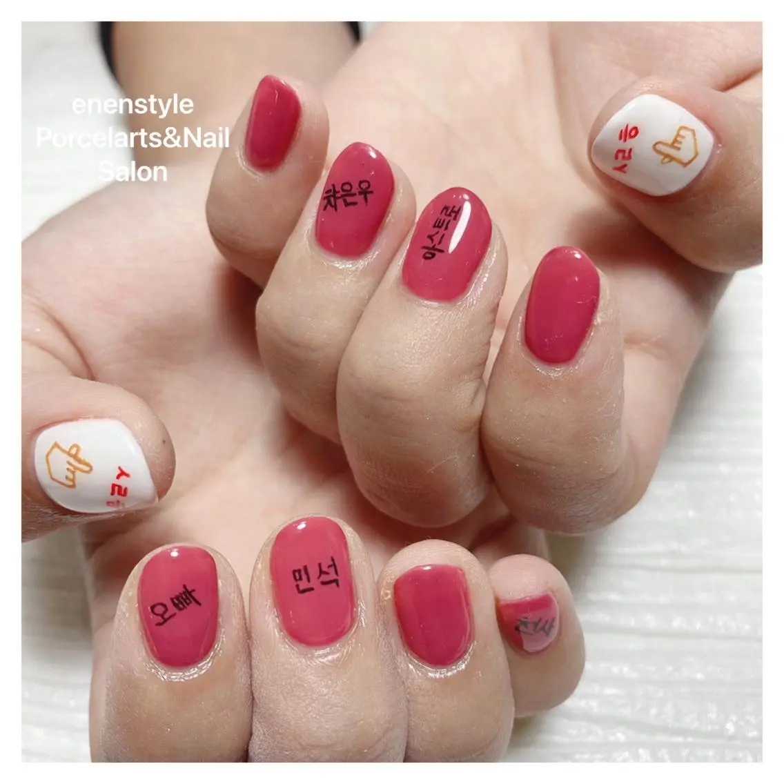 ミディアム ネイル ハンドネイル 🐾enen style 🐾のネイルデザイン