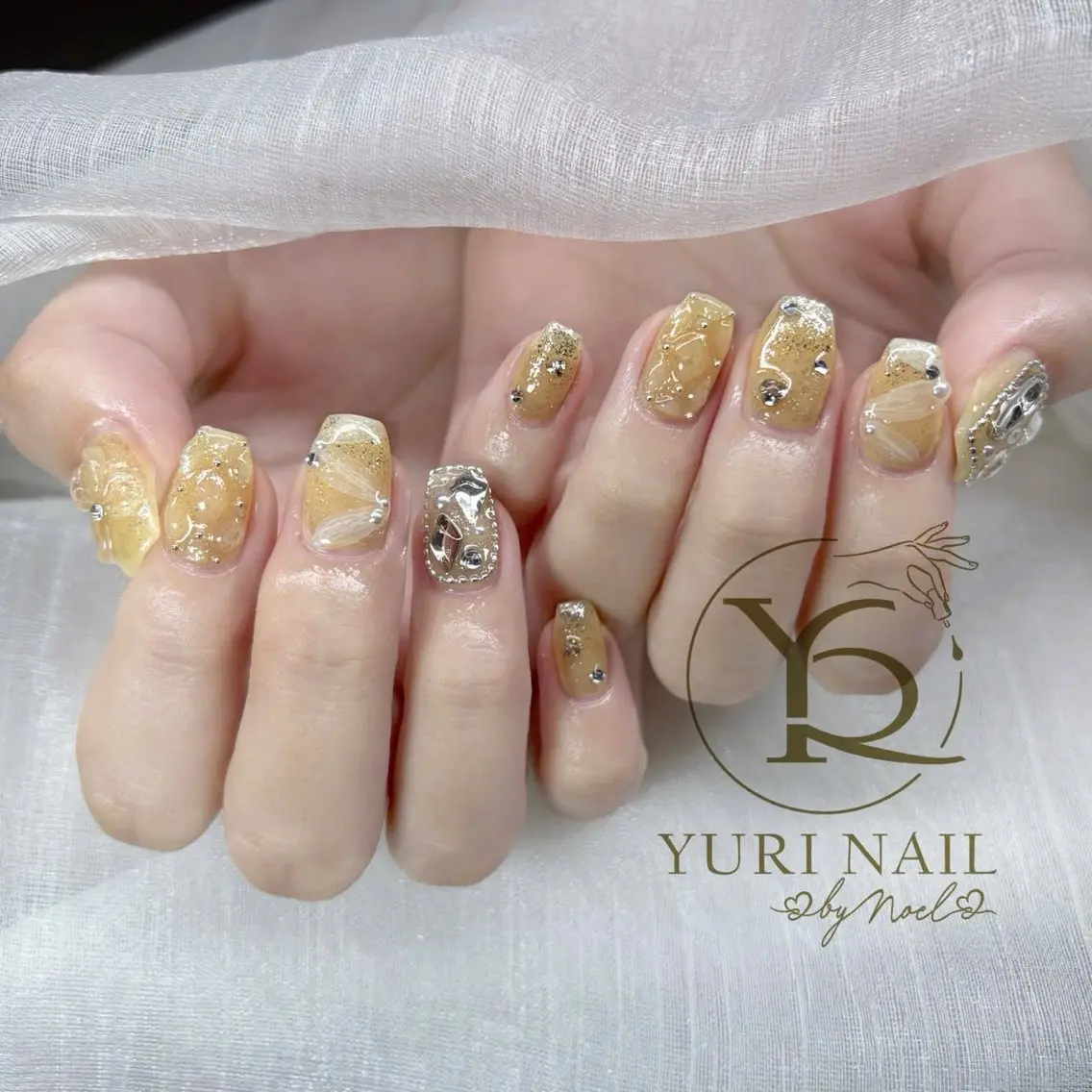 ネイル チークネイル フットネイル フレンチネイル グラデーション キラキラネイル ハンドネイル フットネイル ハンドケア YURI Nail Funabashiのネイルデザイン