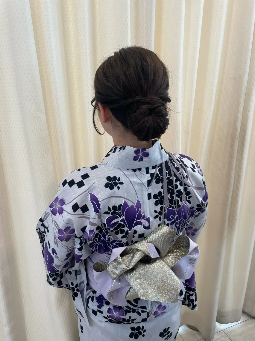 ヘアアレンジ 着付け 🍪ﾖｼｲﾊﾙﾈ🍪 ﾗﾍﾞﾝﾀﾞｰｶﾗｰのヘアスタイル