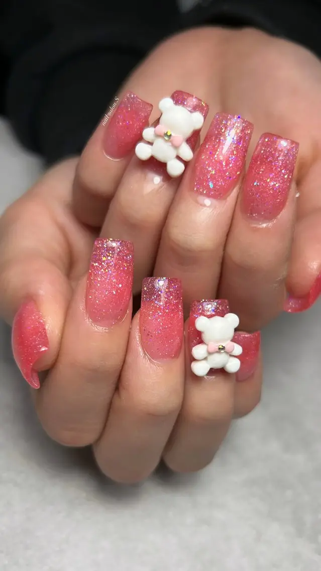 ネイル ラメ(グリッター) ロングネイル ワンカラーネイル スカルプネイル 関山 志乃のネイルデザイン