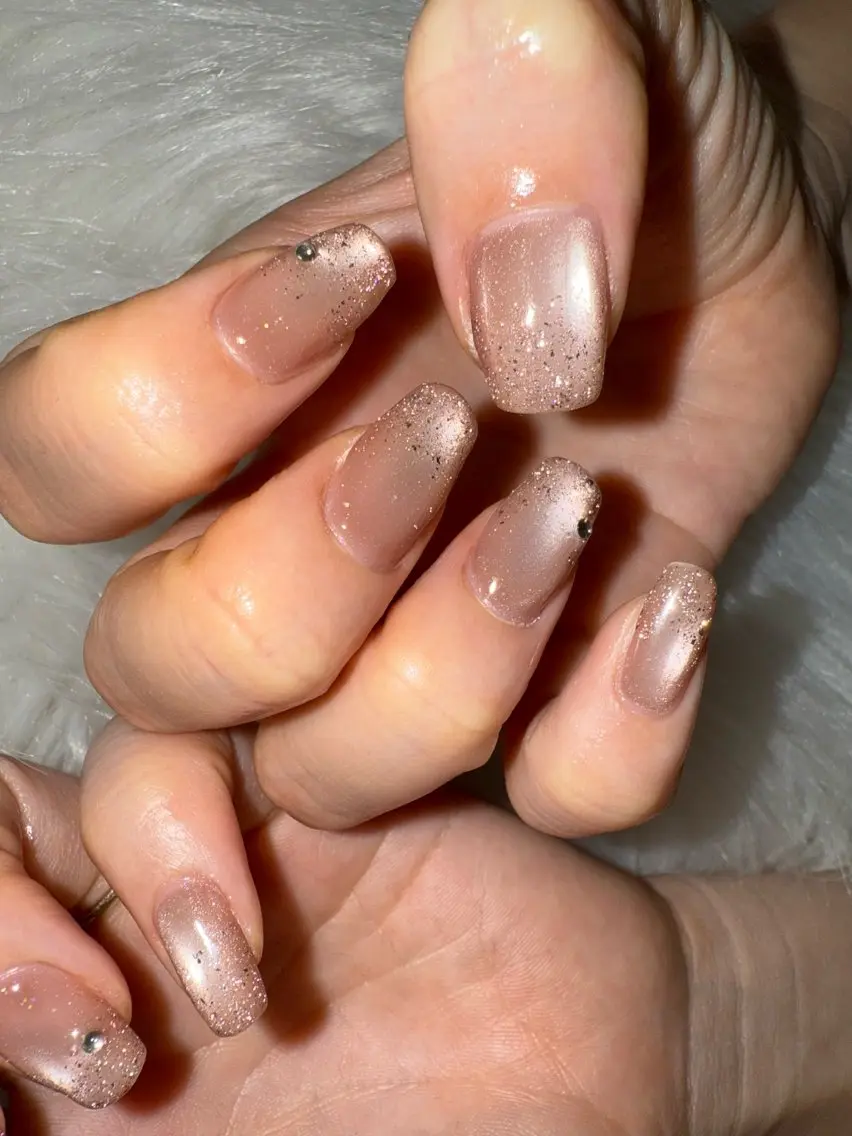 ネイル フラッシュネイル グラデーション マグネットネイル シンプルネイル Luana nailのネイルデザイン