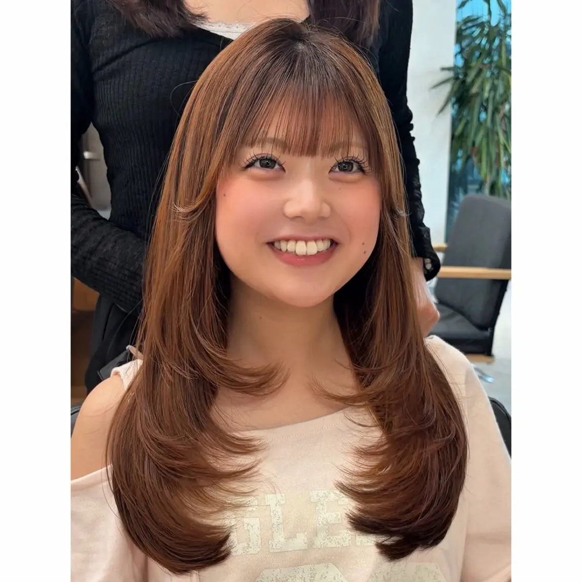 ロング カラー カット ヘアカラー 結べるレイヤーカット /カラー/あさかのヘアスタイル