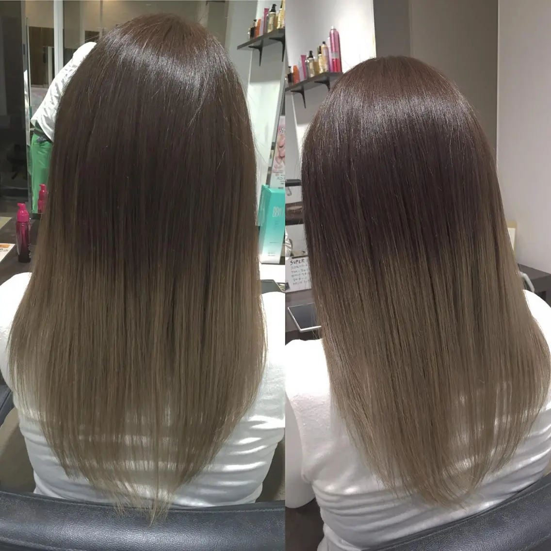 ミディアム セミロング カラー グラデーションカラー グレージュ メンズ特化美容師 カラー専門ぺーターのヘアスタイル