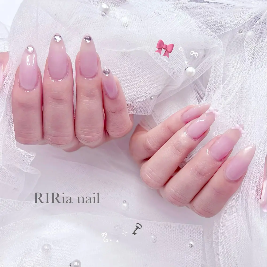 ネイル ハート ピンク ハンドネイル 🎀RIRia nail🎀のネイルデザイン