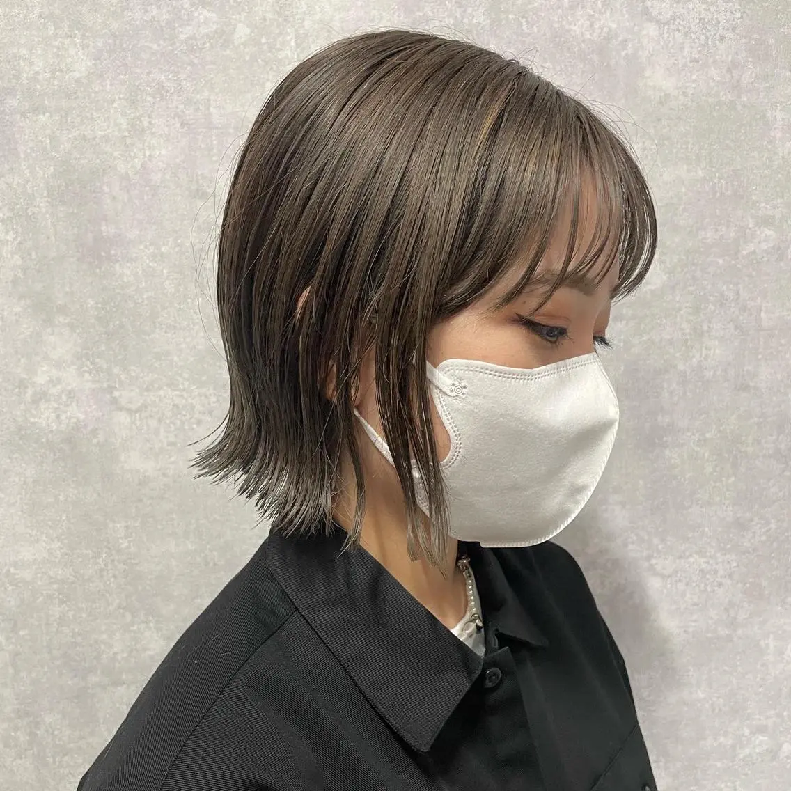 ショート 切りっぱなしボブ ショートボブ ハンサムショート 丸みショート アッシュ モテ髪/ボブ/ショー ト/アダチフウトのヘアスタイル