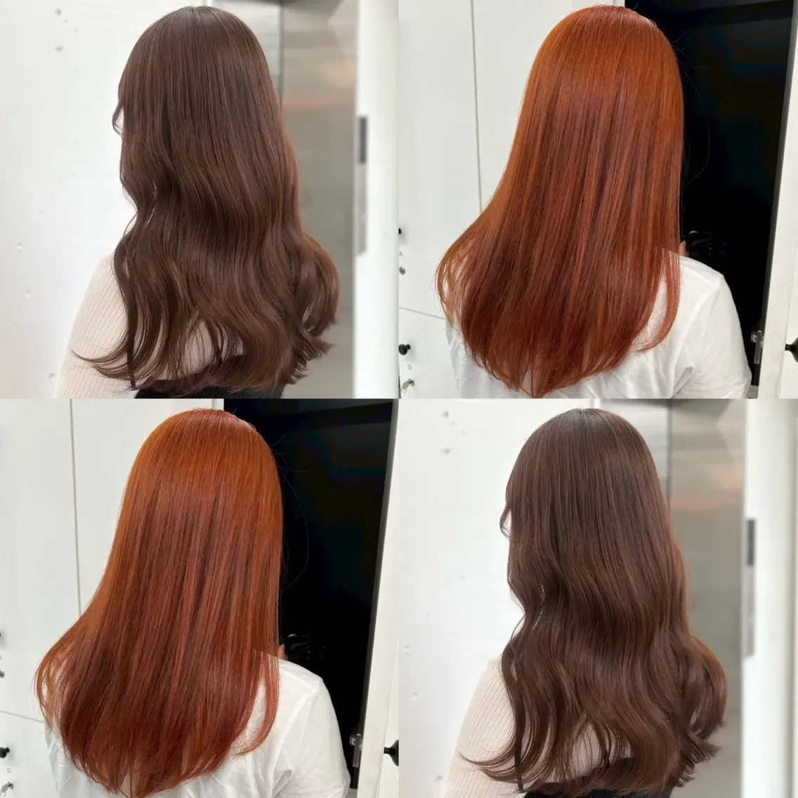 セミロング カラー ブリーチ ブラウンカラー ダブルカラー オレンジ ヘアカラー 野内 柚那 / JILLSTUDIOのヘアスタイル