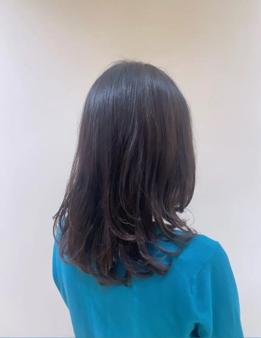 ミディアム パーマ ミディアムパーマ デジタルパーマ 丸山 愛唯のヘアスタイル