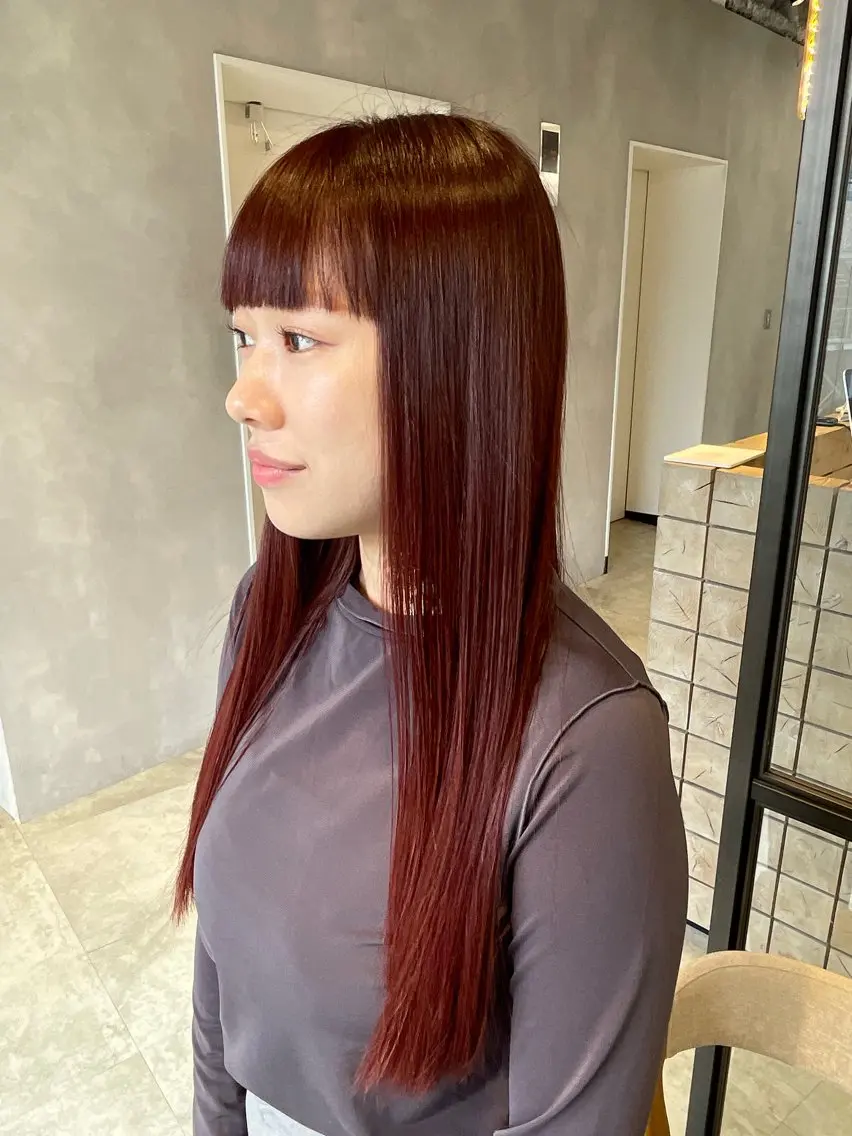 ロング カラー 髪質改善 トリートメント 酸熱トリートメント 透明感カラー✨艶髪 制作🌱山根あゆみのヘアスタイル