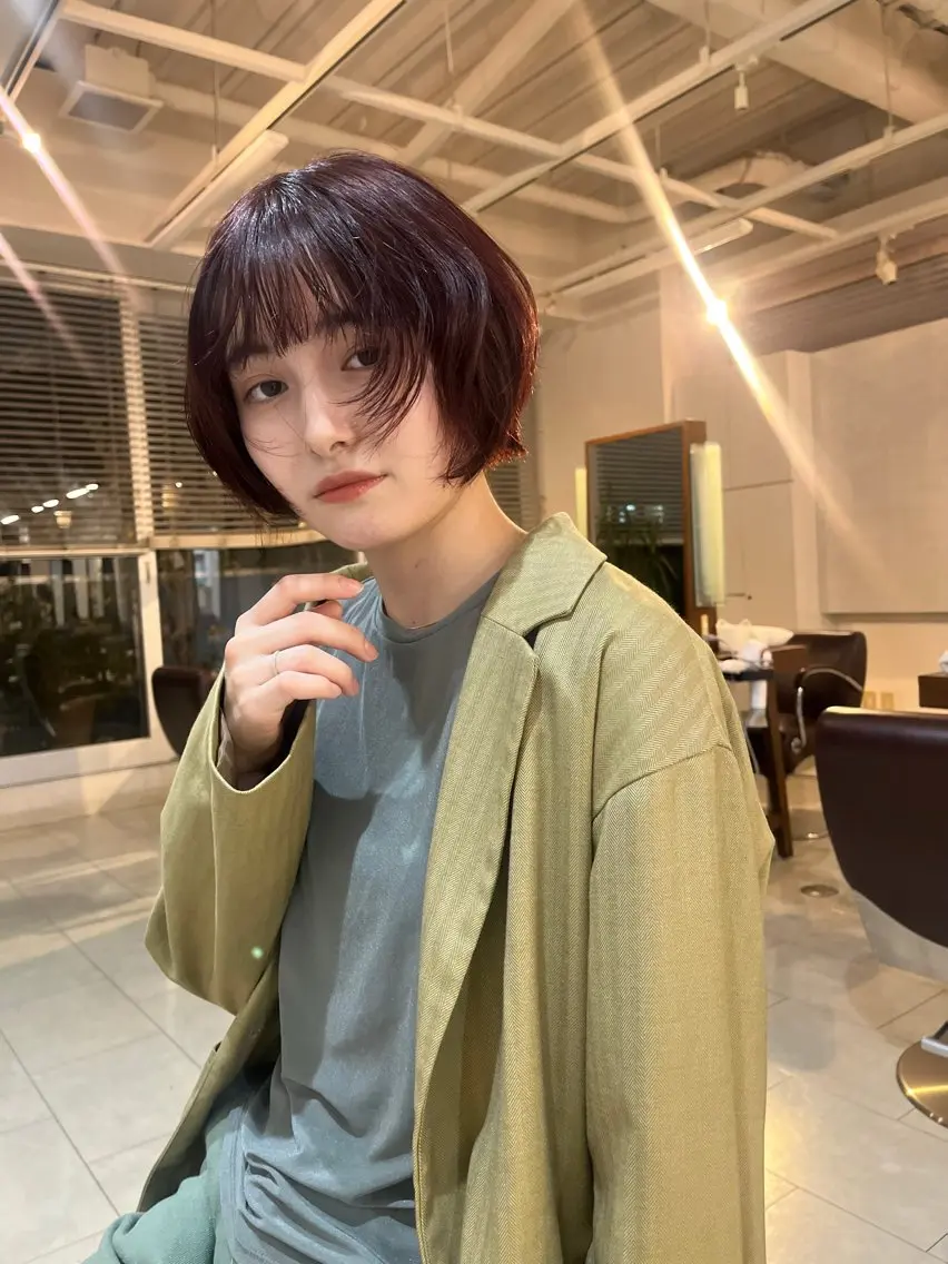 ショート カラー カット ヘアカラー yura /レイヤーカットのヘアスタイル