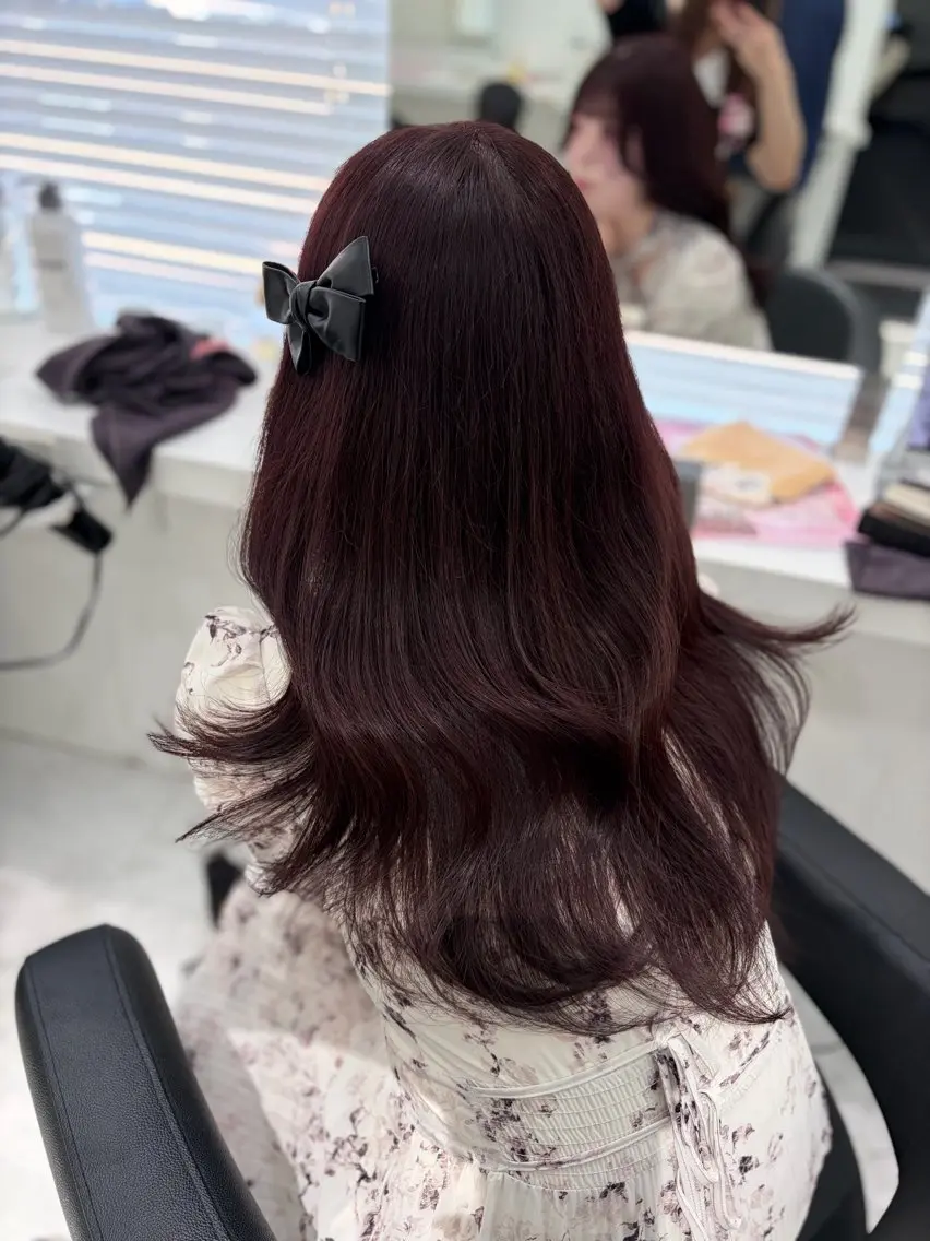 ロング カラー ヘアアレンジ カット 縮毛矯正 💓色落ちまで綺麗な 垢抜けカラー💓のヘアスタイル