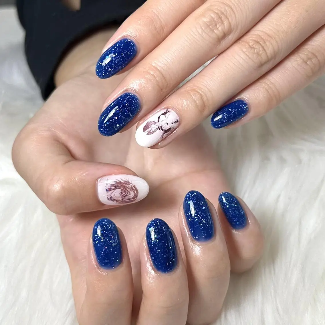 ネイル ハンドネイル Azusa🩵 ネイル💅🏻南森町のネイルデザイン
