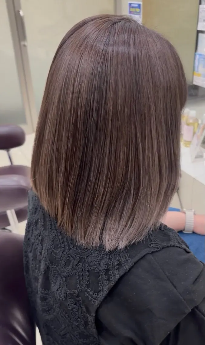 ミディアム 韓国風ヘア ヘアカラー トリートメント 奈良美容室 /harukiのヘアスタイル