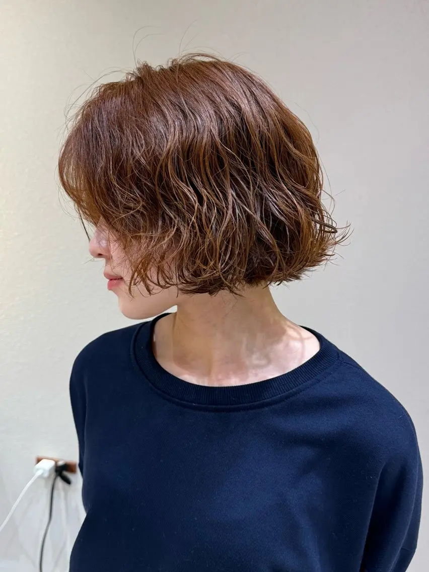 ショート カット ヘアカラー パーマ 🩵縮毛矯正・ボブ 岩原朋也🩵のヘアスタイル