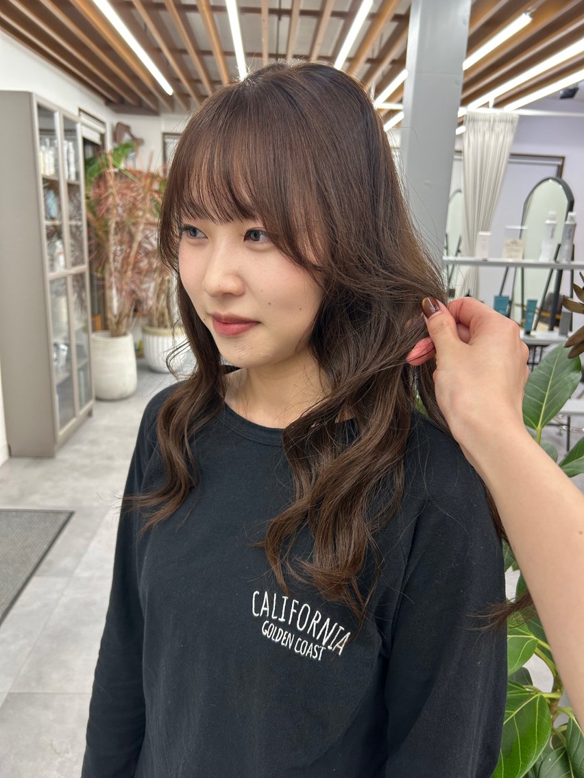 ロング カラー カット ヘアカラー トリートメント 田村 雪華のヘアスタイル