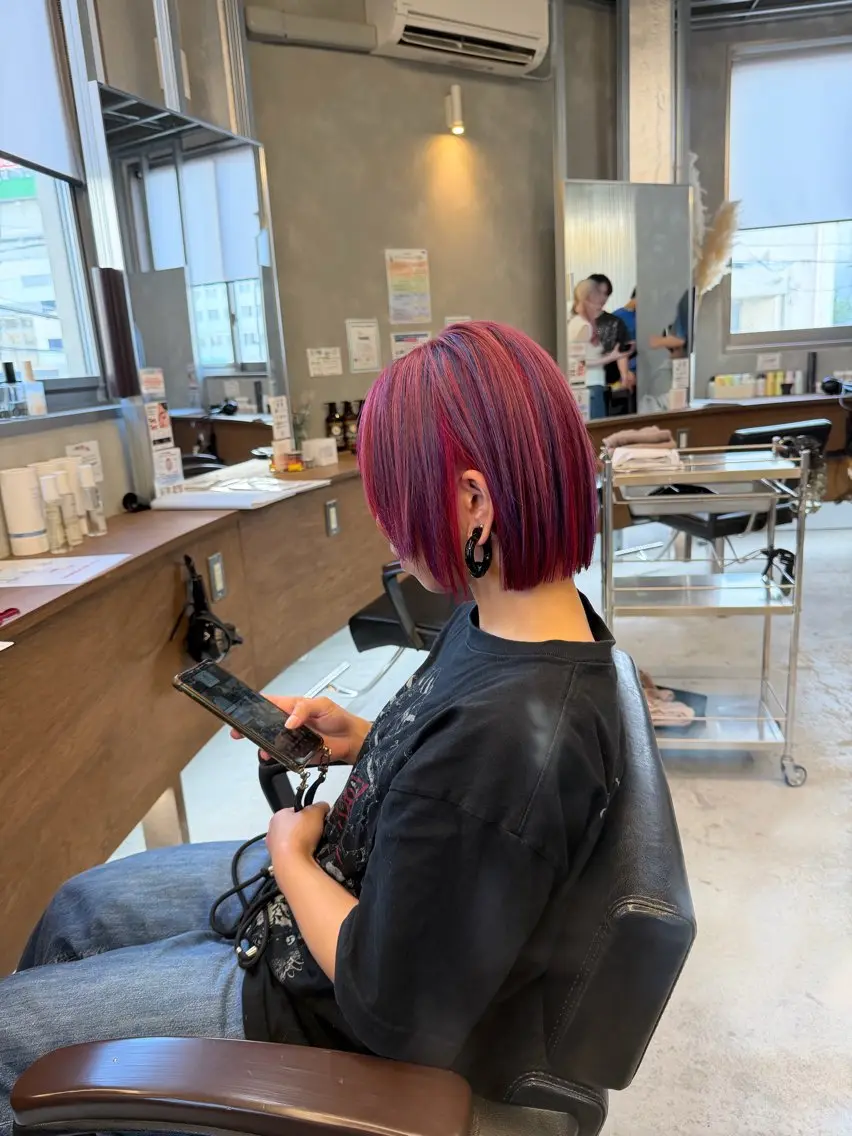 ショート カラー ブリーチ デザインカラー ヘアカラー トリートメント ✂︎SAITOU AKIRA✂︎のヘアスタイル