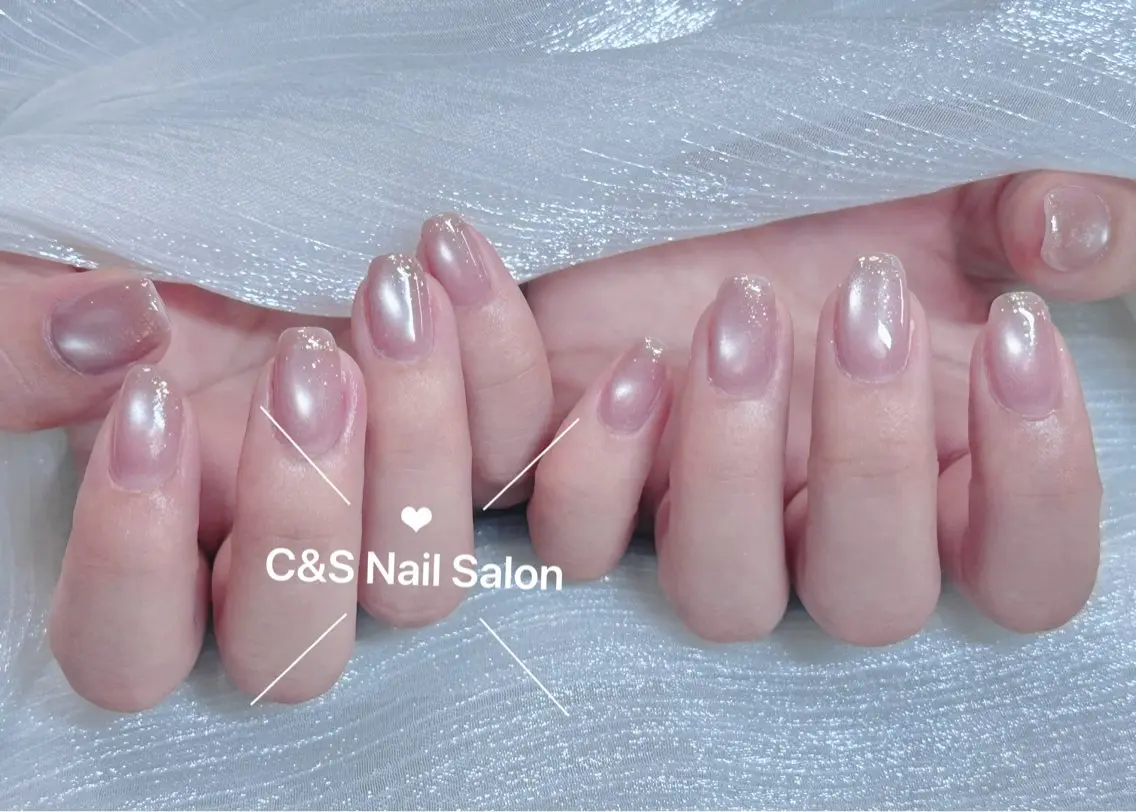 ネイル チークネイル 長さ出し フットネイル フレンチネイル ジェルネイル C&S Nail Salonのネイルデザイン