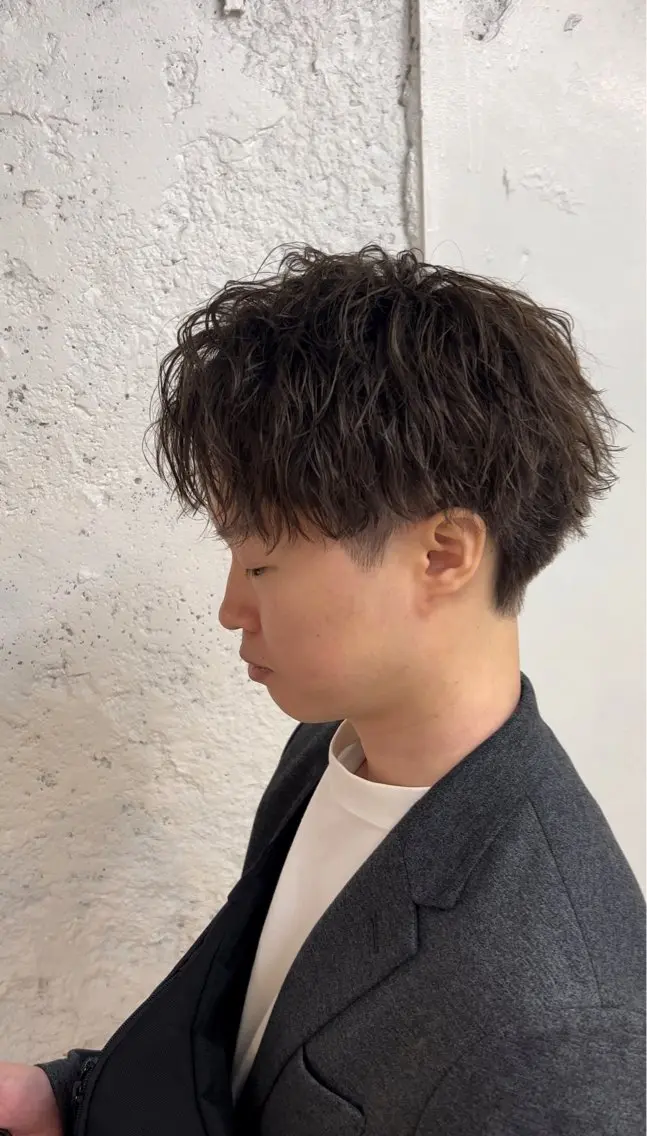 ショート カット パーマ メンズ特化美容師 ‼️ 永留 卓己のヘアスタイル