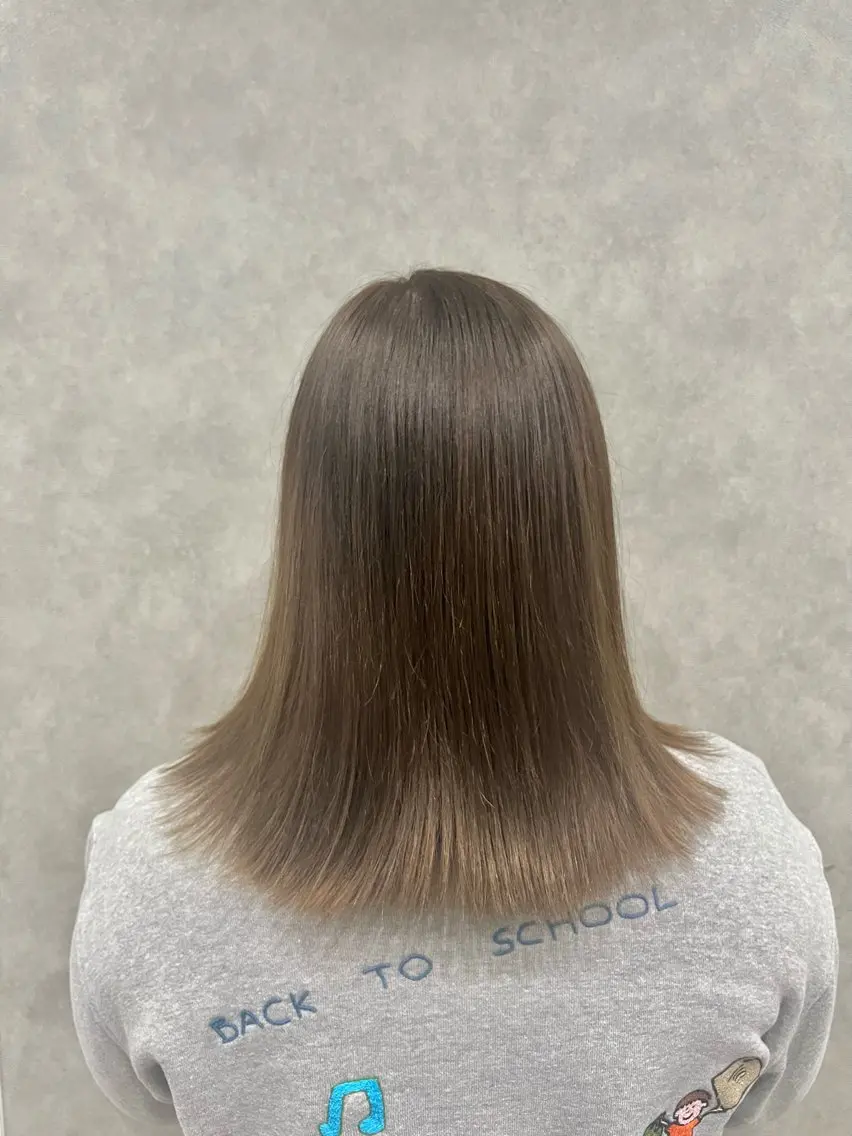 セミロング カラー ベージュカラー ブリーチ ブリーチなしカラー ヘアカラー 透明感カラー/ ブリーチ無し/RYOのヘアスタイル