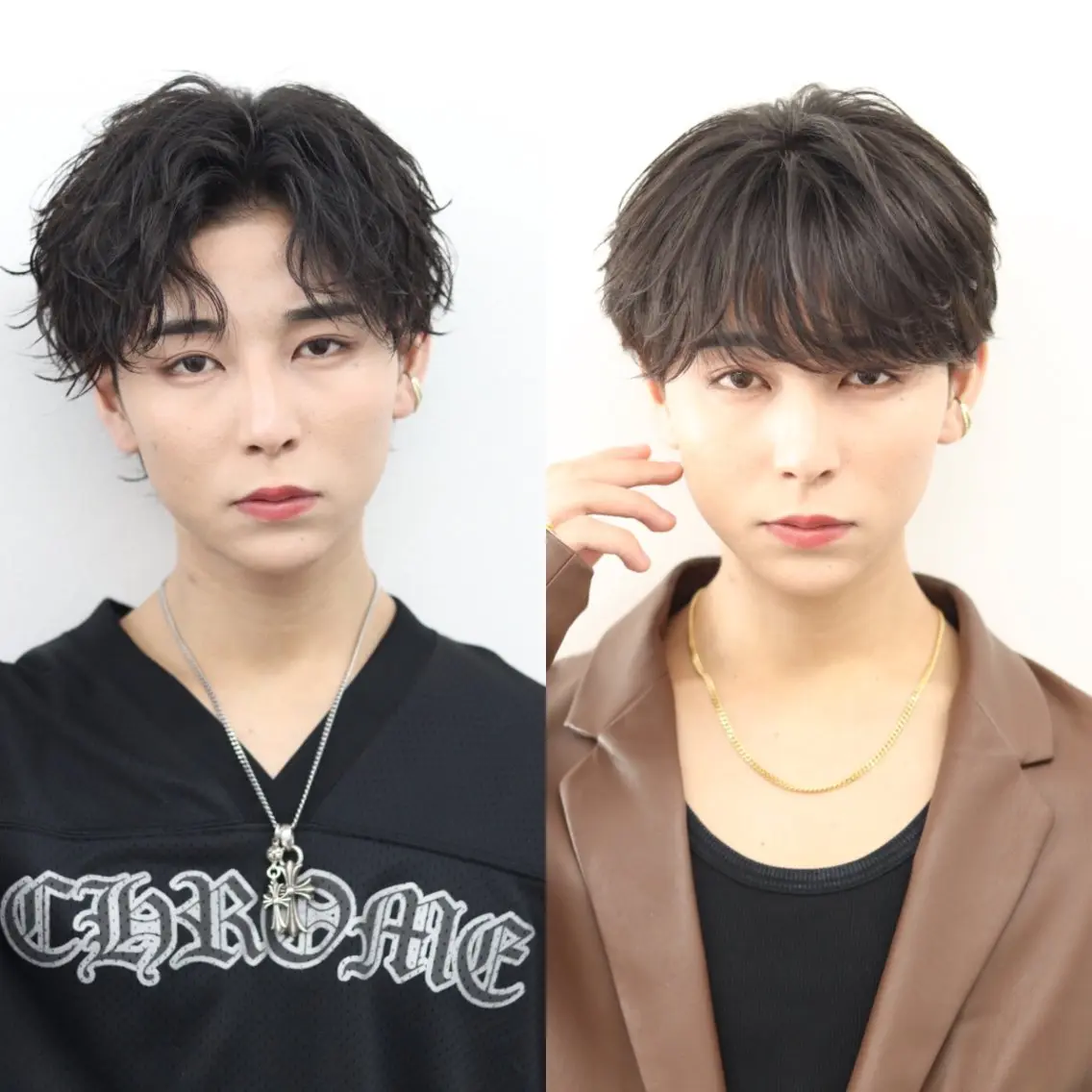 ミディアム カラー パーマ メンズ カット パーマ トリートメント ハイトーン/メンズマ ッシュ/KYOHEIのヘアスタイル