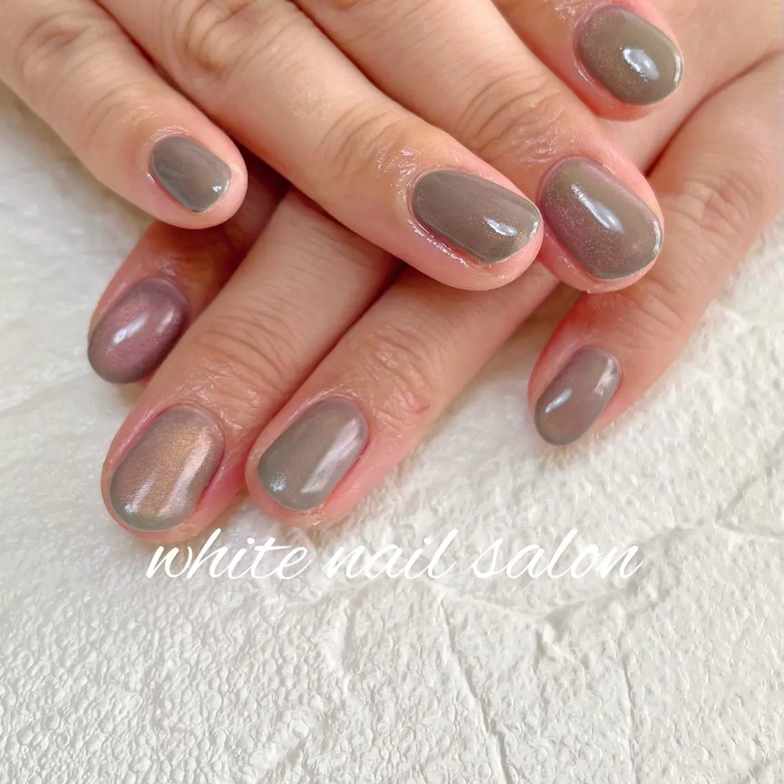 ネイル マグネットネイル ハンドネイル white nail salonのネイルデザイン