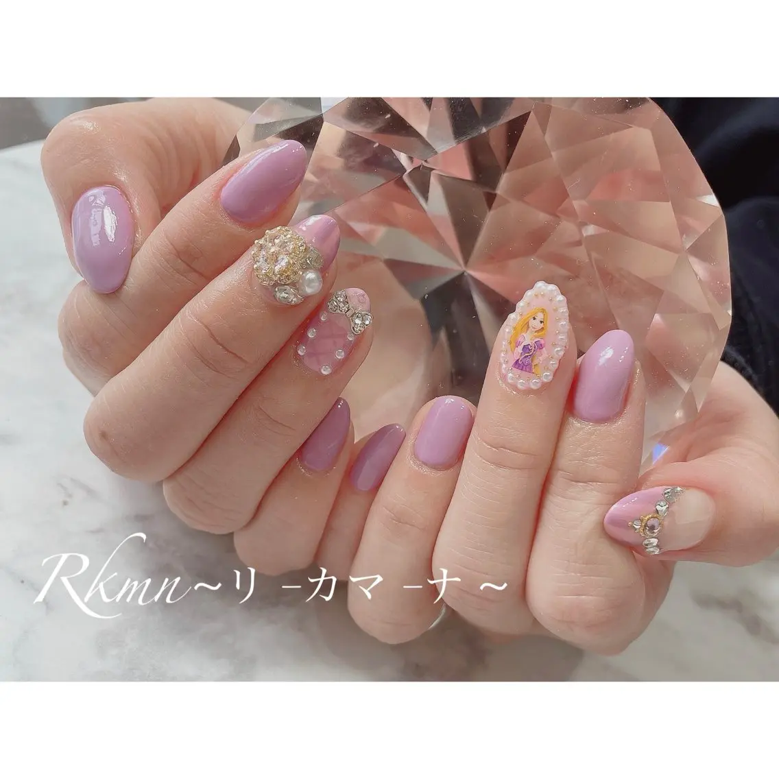 ネイル アートネイル 春ネイル ハンドネイル フットネイル ハンドケア Rkmn ~リ-カマ-ナ~のネイルデザイン