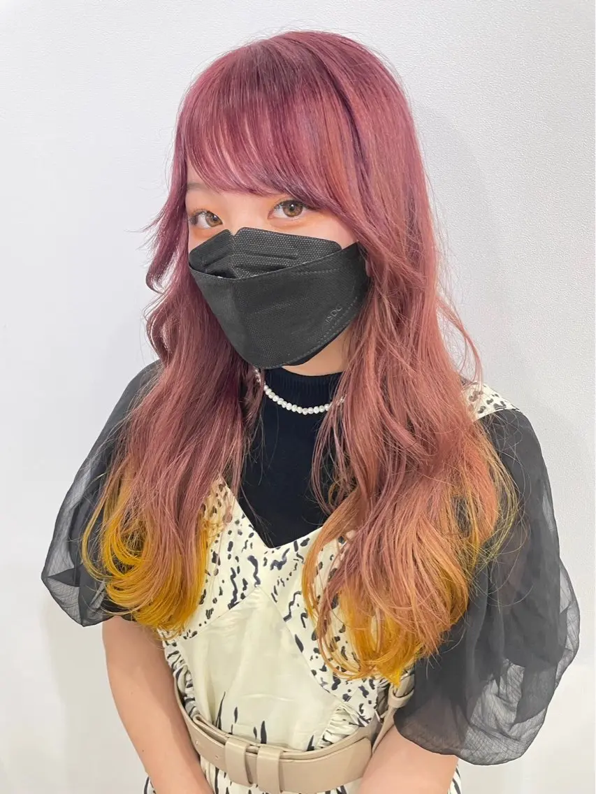 ロング イエローカラー 番口 真七斗のヘアスタイル