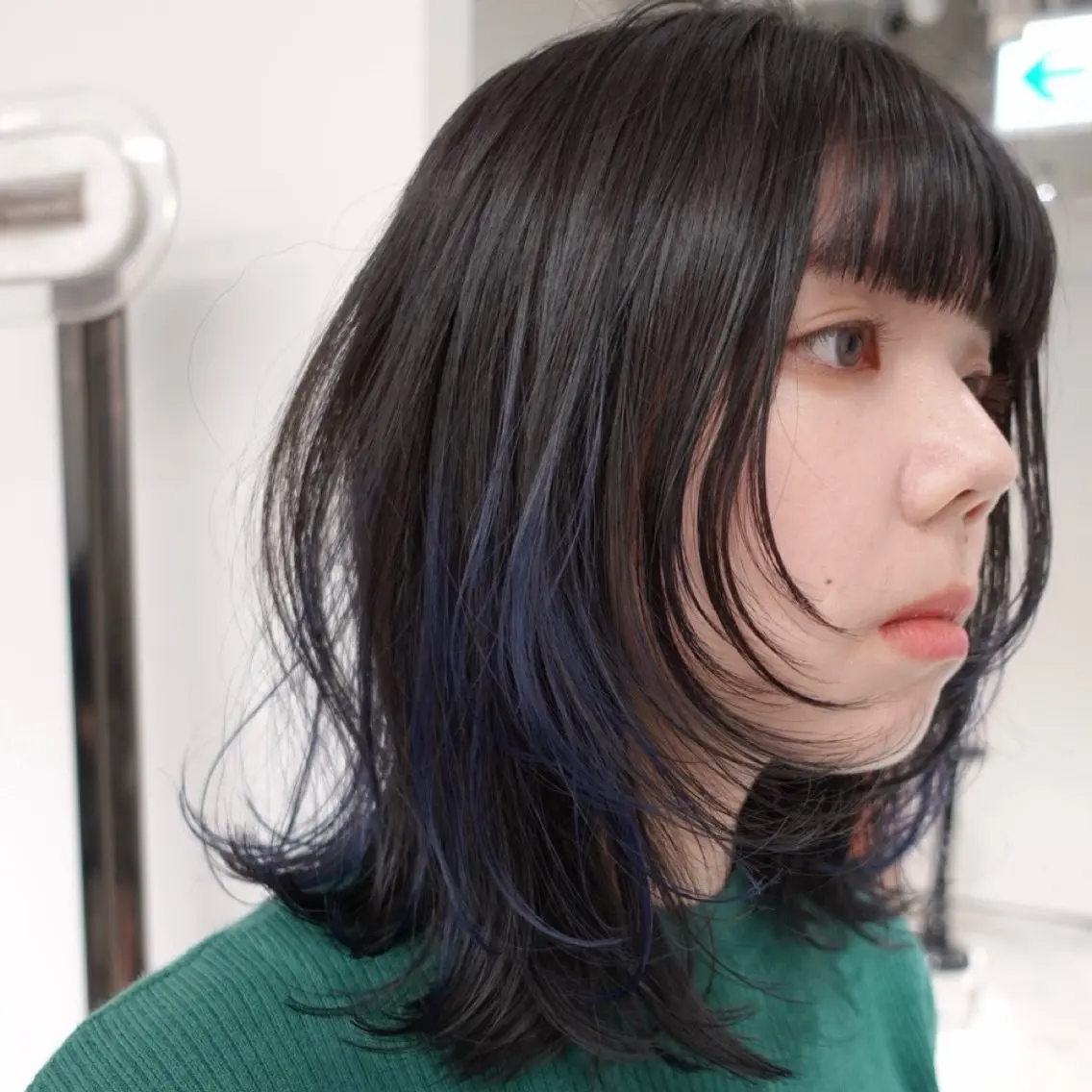 ミディアム カラー ヘアアレンジ ブルーカラー ハイライトカラー ハイライト カット ヘアカラー 🌐サトウ リョウ🌐のその他イメージ