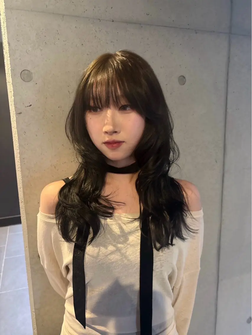 セミロング カラー カット ヘアカラー トリートメント 韓国レイヤー/透明感 カラー/RIN🎀のヘアスタイル