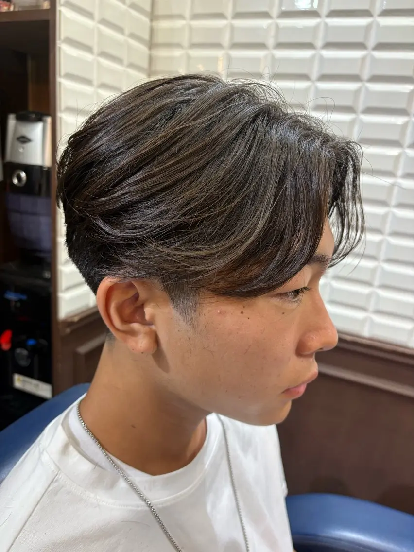ショート メンズ マッシュ メンズパーマ カット トリートメント ルピナス中田店長 山口大地のヘアスタイル